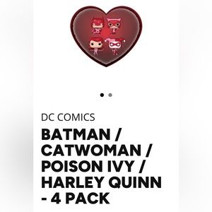 OPENED FUNKO VALENTINES BATMAN DC 4 PACK